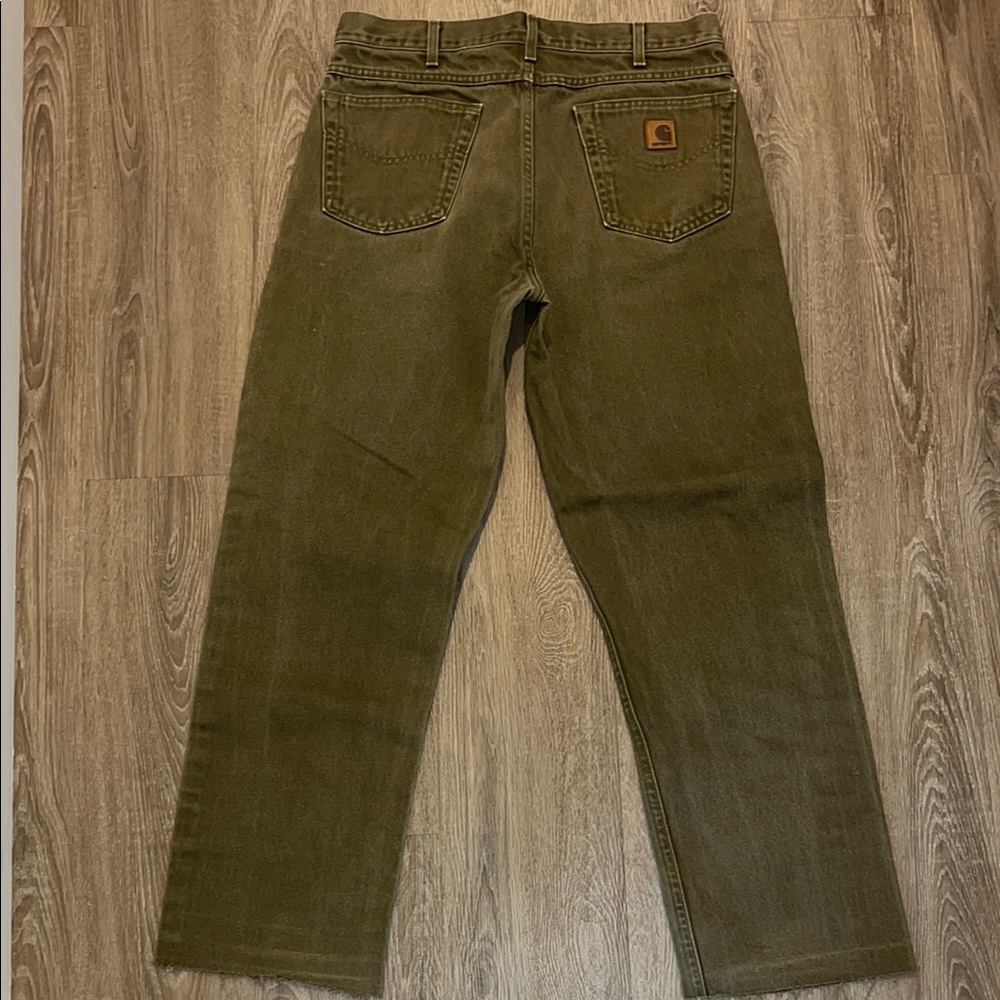 Carhartt Brownish-Green Baggy Work Pants